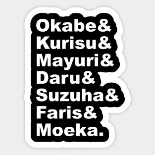 Steins;Gate Lab Members Sticker